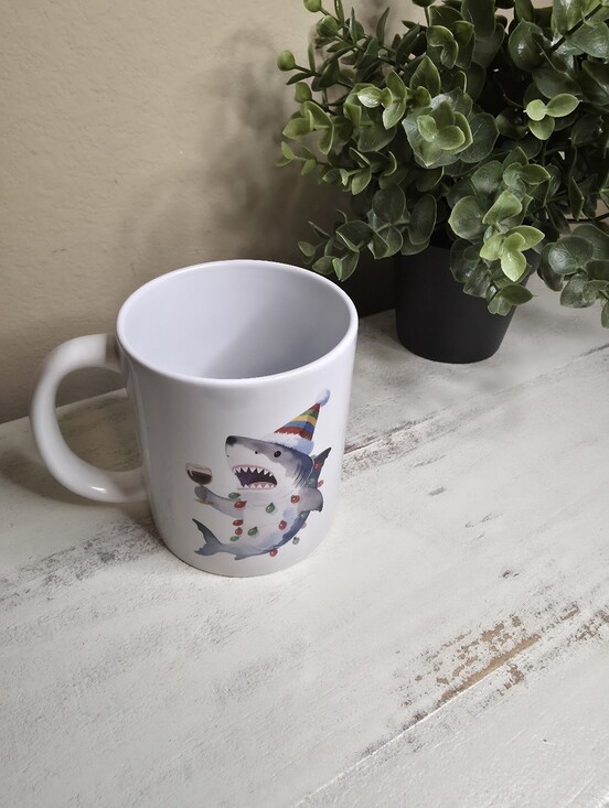 Other - White Shark Party Ceramic Coffee Mug - Home Accents